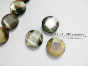 10mm圓型切面黑蝶貝-4入